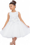 Flower Girl Dresses Short Applique Flower Girl Dresses Off White