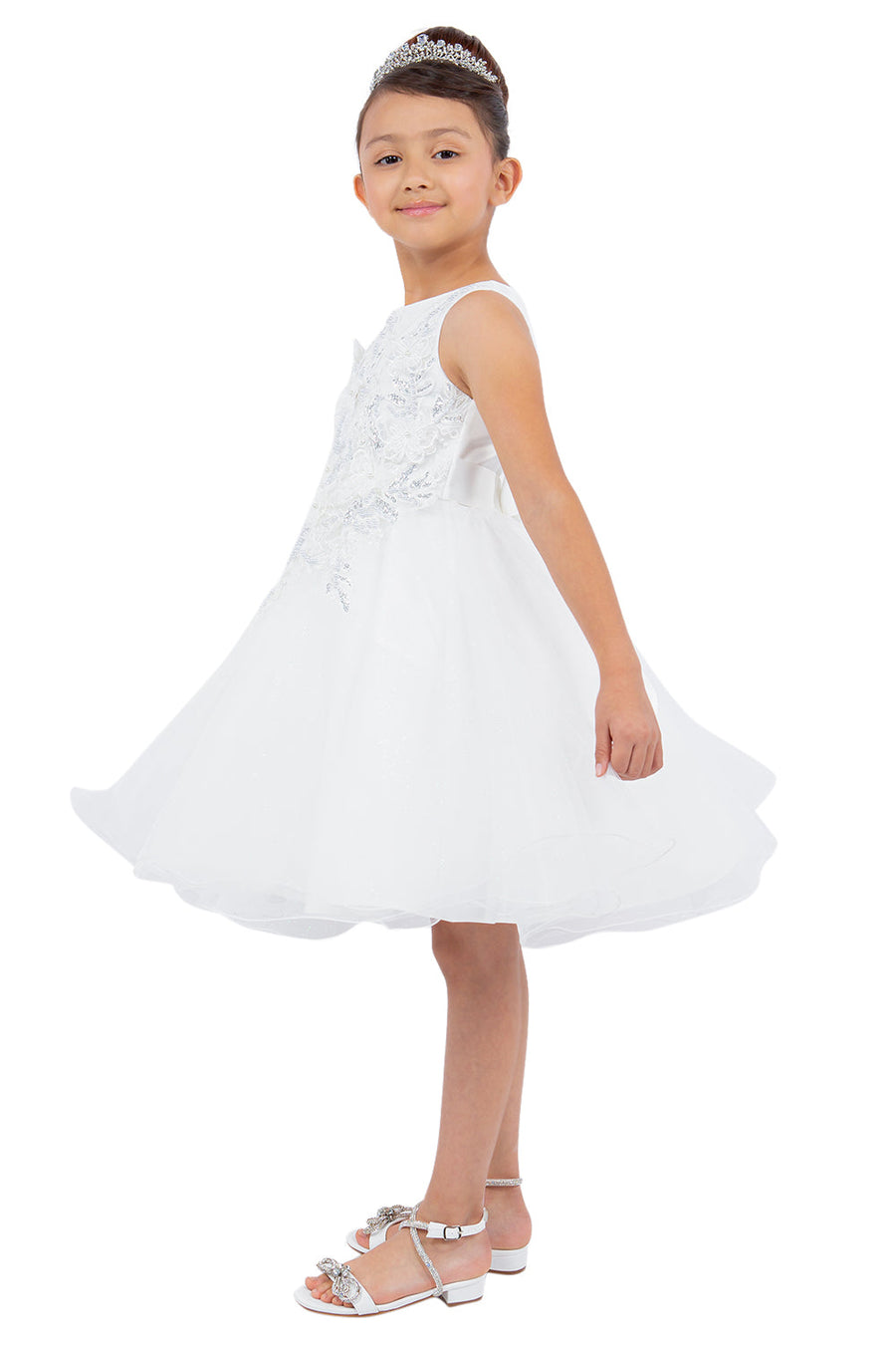 Flower Girl Dresses Short Applique Flower Girl Dresses Off White