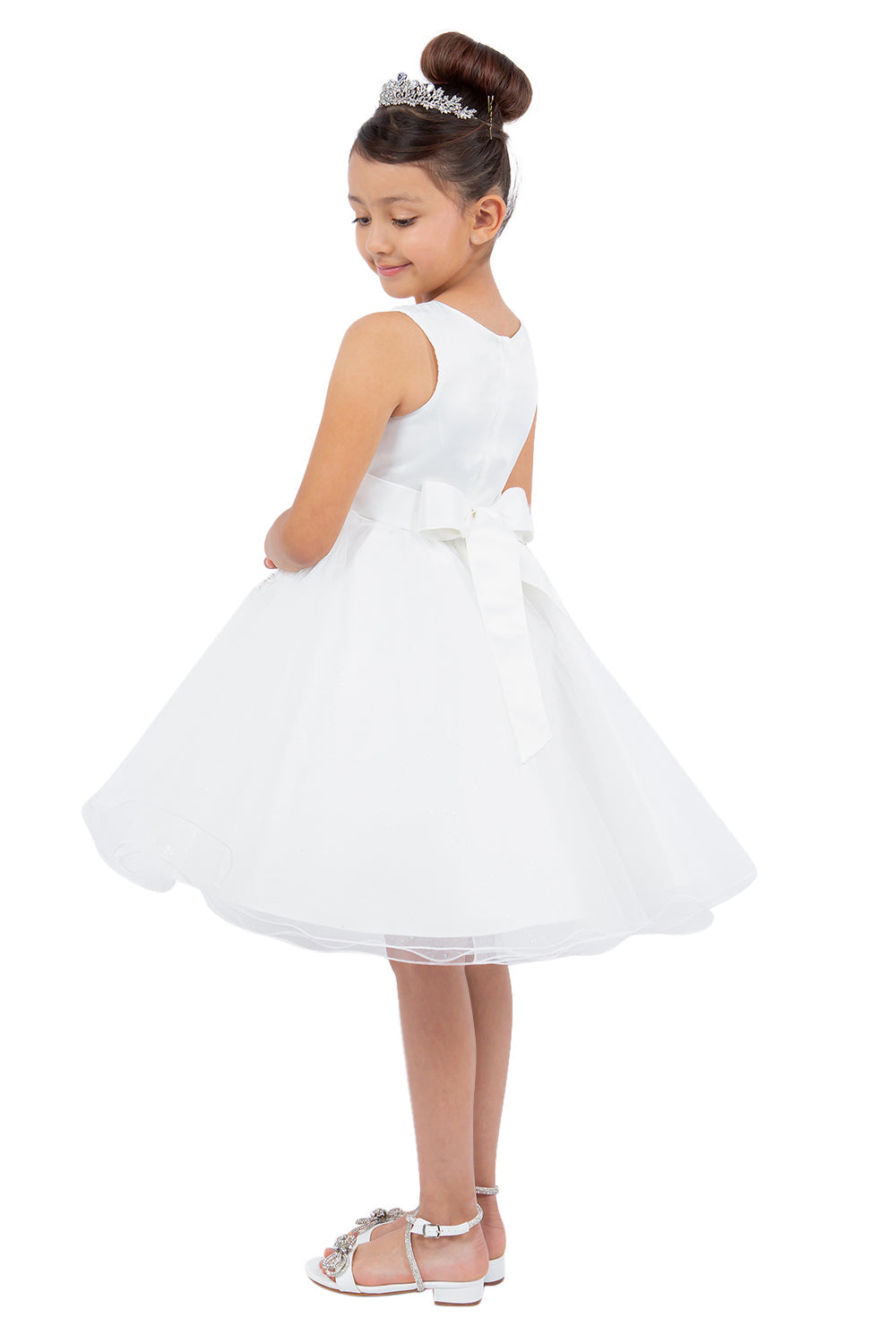 Flower Girl Dresses Short Applique Flower Girl Dresses Off White