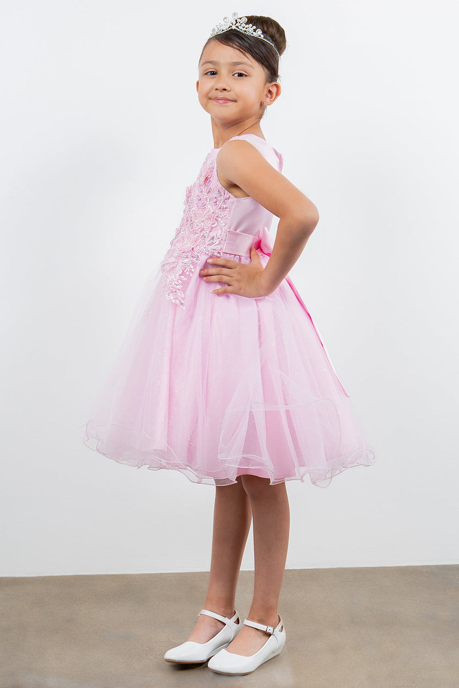 Flower Girl Dresses Short Applique Flower Girl Dresses Pink