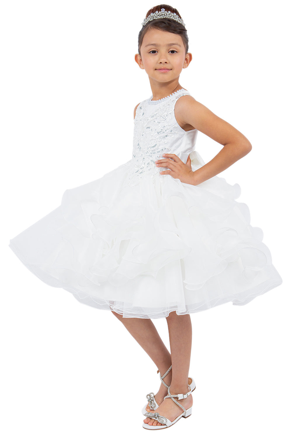 Flower Girl Dresses Sequin Lace Short A Line Flower Girl Dress Off White