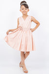 Flower Girl Dresses Short Pleated A Line Flower Girl Dress Blush