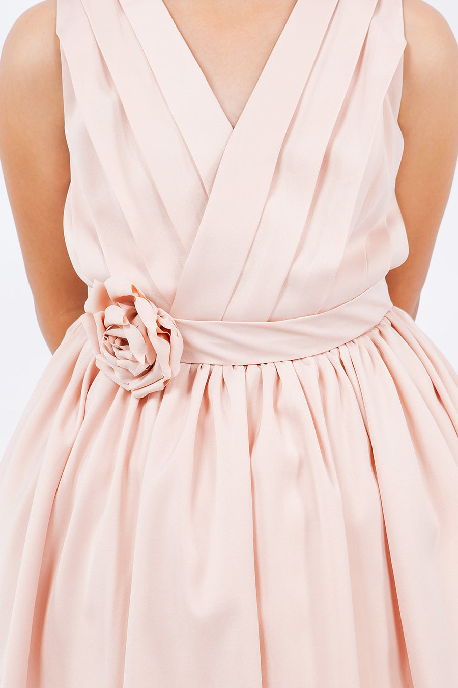 Flower Girl Dresses Short Pleated A Line Flower Girl Dress Blush