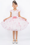 Flower Girl Dresses Short Printed A Line Flower Girl Dress Rose