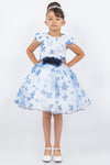 Flower Girl Dresses Short Printed A Line Flower Girl Dress Navy
