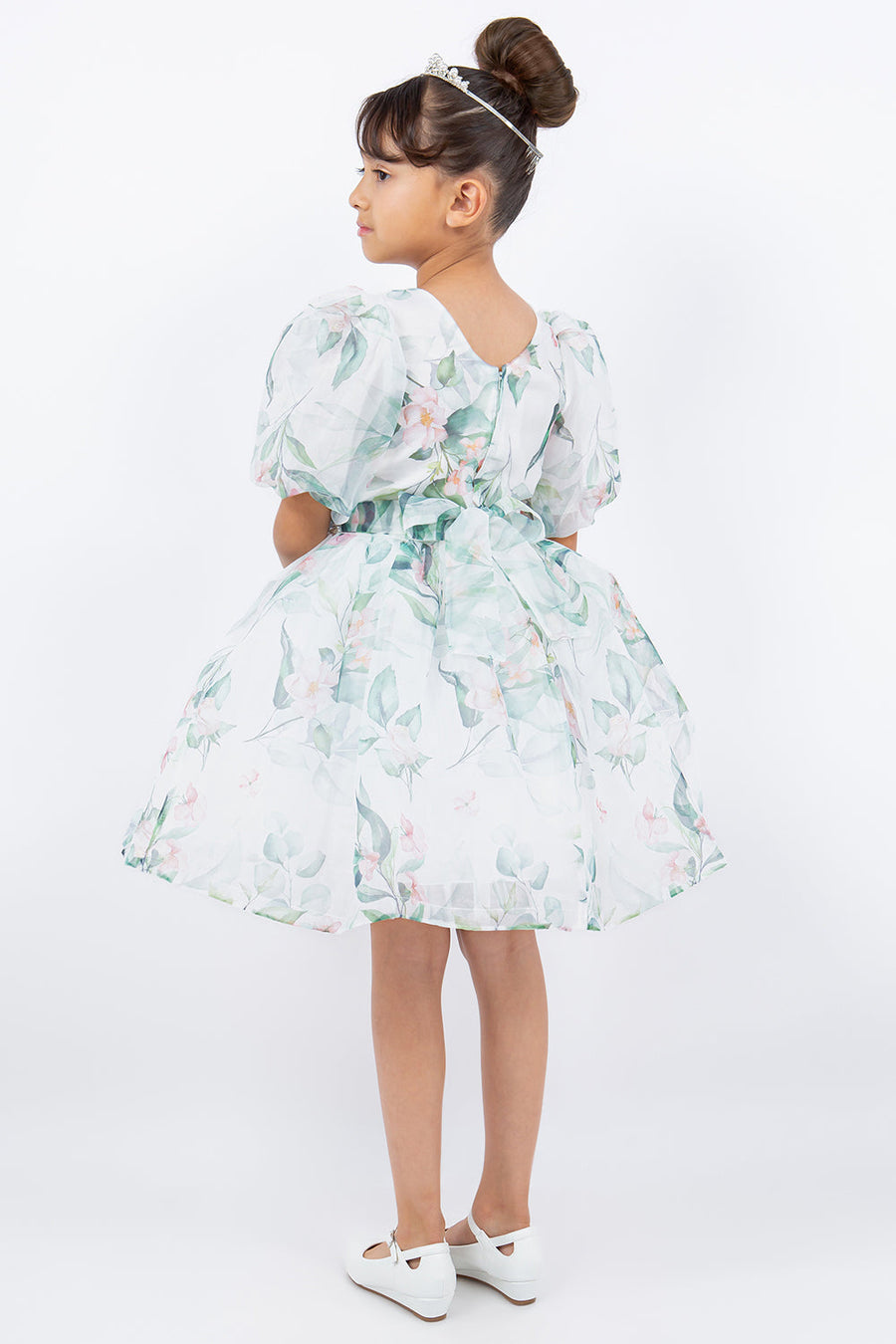 Flower Girl Dresses Short Floral Print A Line Flower Girl Dress Sage
