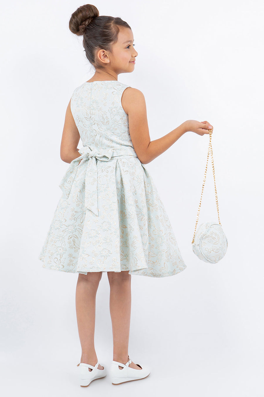 Flower Girl Dresses A Line Printed Short Flower Girl Dress Blue