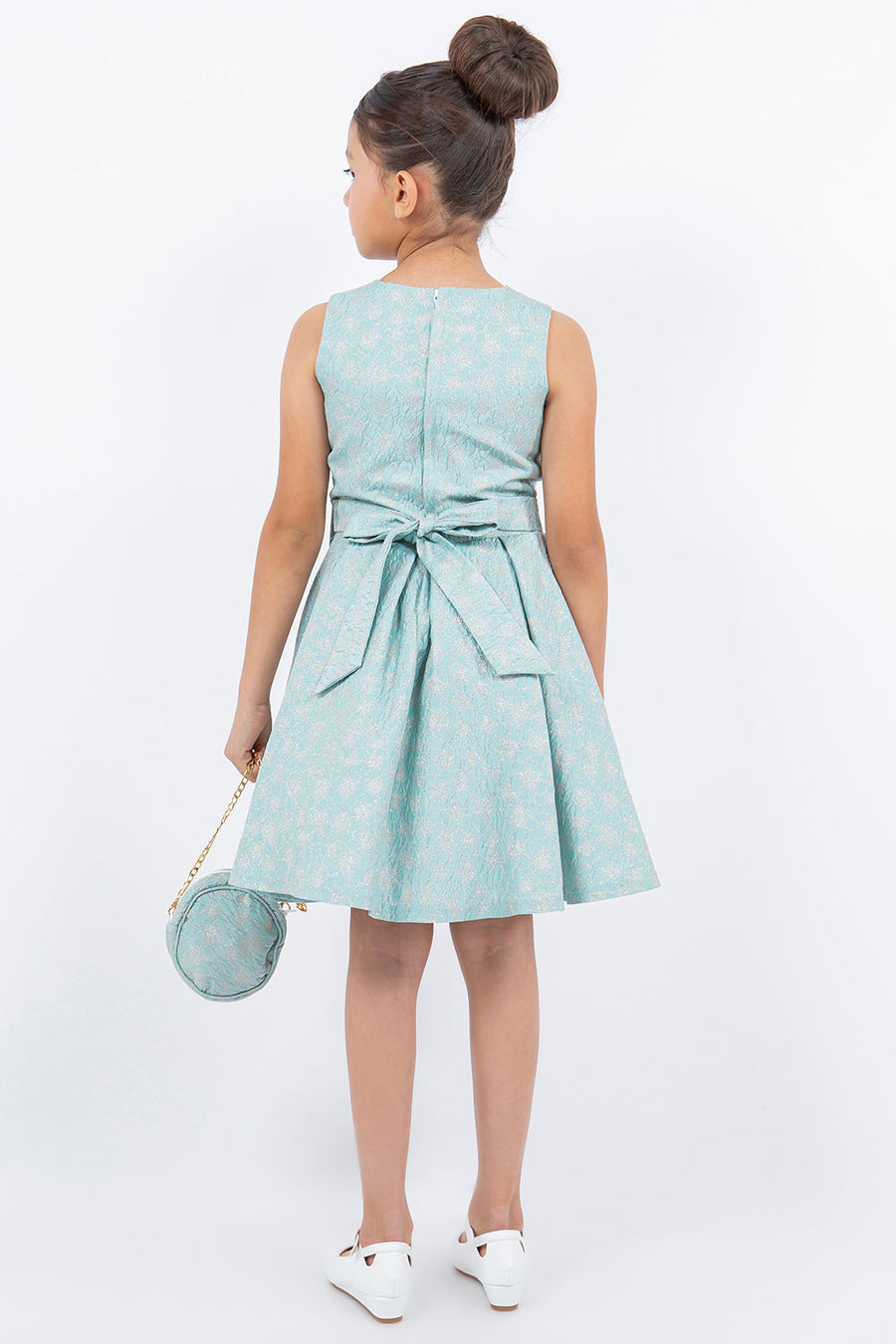 Flower Girl Dresses Short Pleated Flower Girl Dress Blue