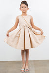 Flower Girl Dresses Short Pleated Flower Girl Dress Champagne