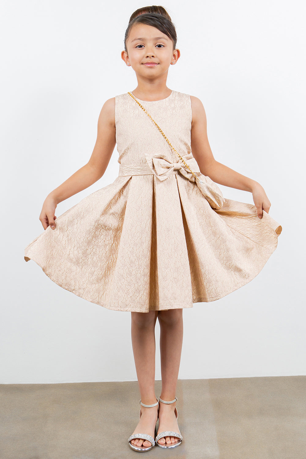 Flower Girl Dresses Short Pleated Flower Girl Dress Champagne