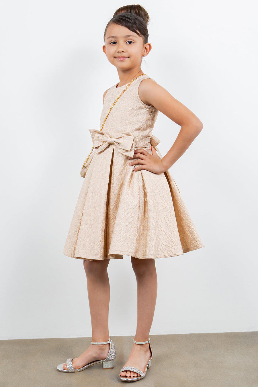 Flower Girl Dresses Short Pleated Flower Girl Dress Champagne