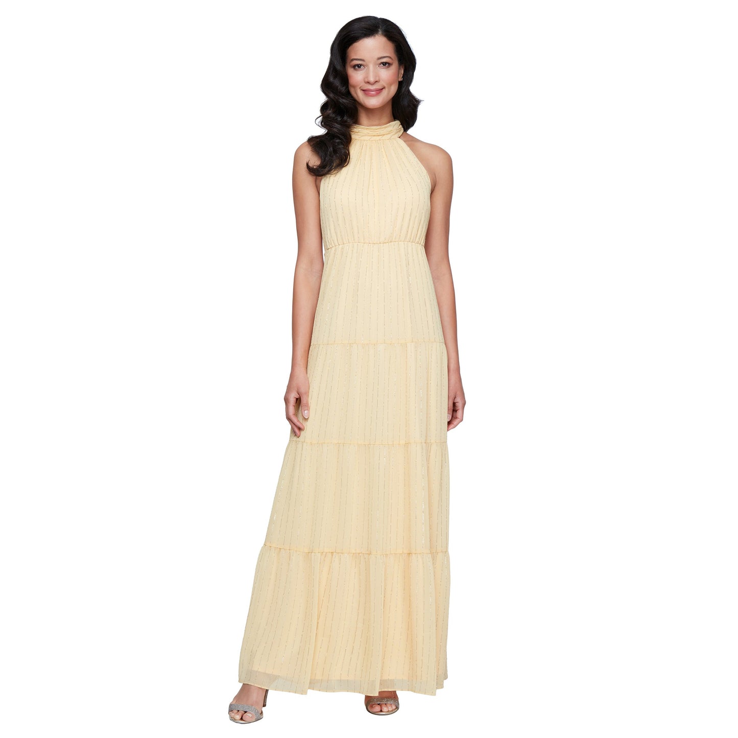 Formal Dresses A Line Long Formal Maxi Dress Pale Yellow