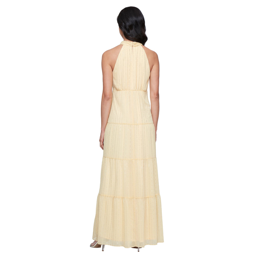 Formal Dresses A Line Long Formal Maxi Dress Pale Yellow
