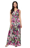 Formal Dresses Long Formal Floral Print Evening Dress Pink Multi
