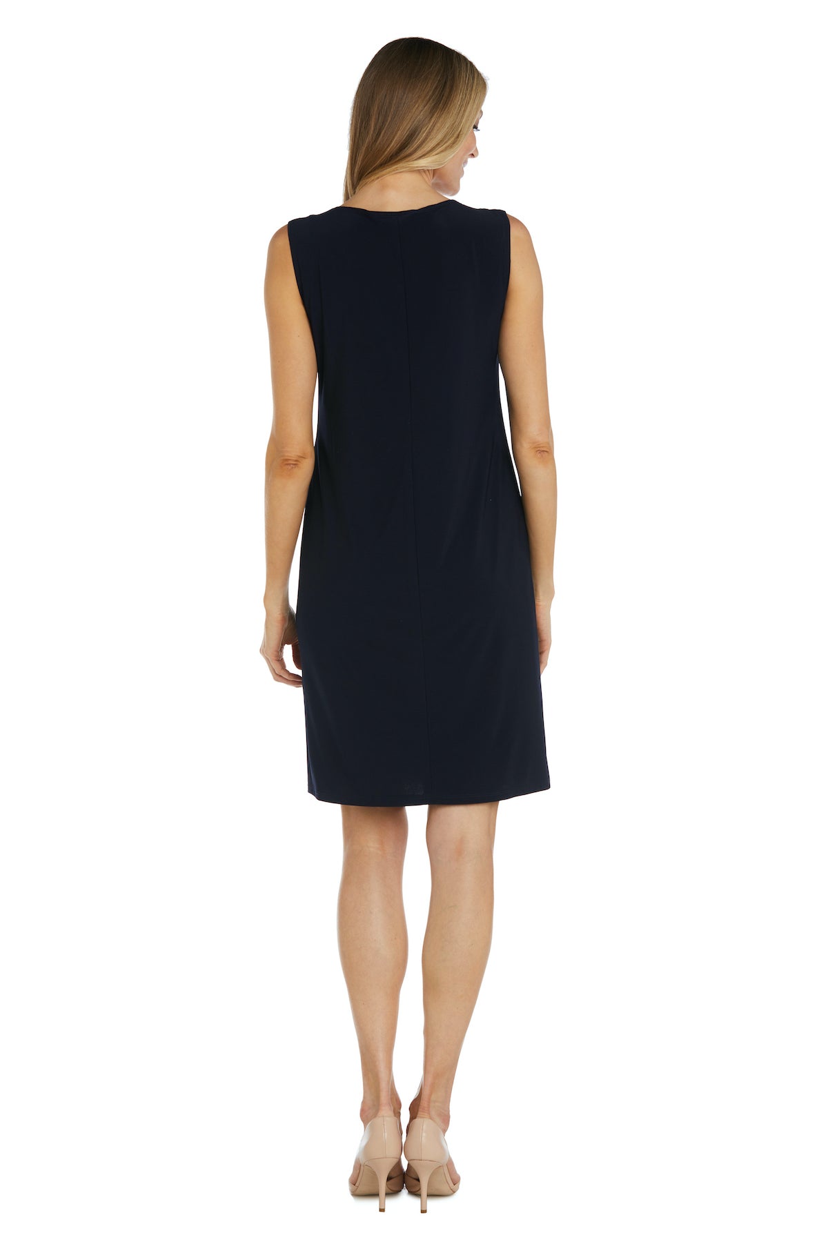 Mother of the Bride Dresses Printed Short Mother of the Bride Jacket Dress  Navy/Silver