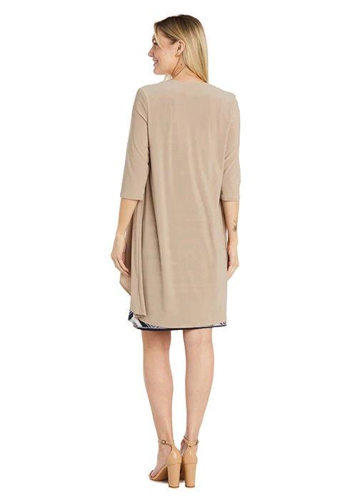 R&M Richards 9217 Short Print Jacket Cocktail Dress