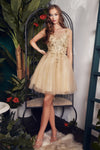 Homecoming Dresses Sleeveless Homecoming Dress Champagne