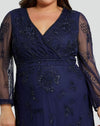 Plus Size Dresses Long Sleeve Formal Plus Size Dress Midnight