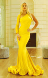 Formal Dresses Long Formal Mermaid Fit Evening Dress Yellow