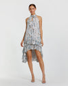 Cocktail Dresses A Line High Low Floral Ruffle Cocktail Dress Ivory Multi