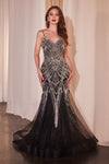Prom Dresses Long Mermaid Formal Beaded Prom Dress Black