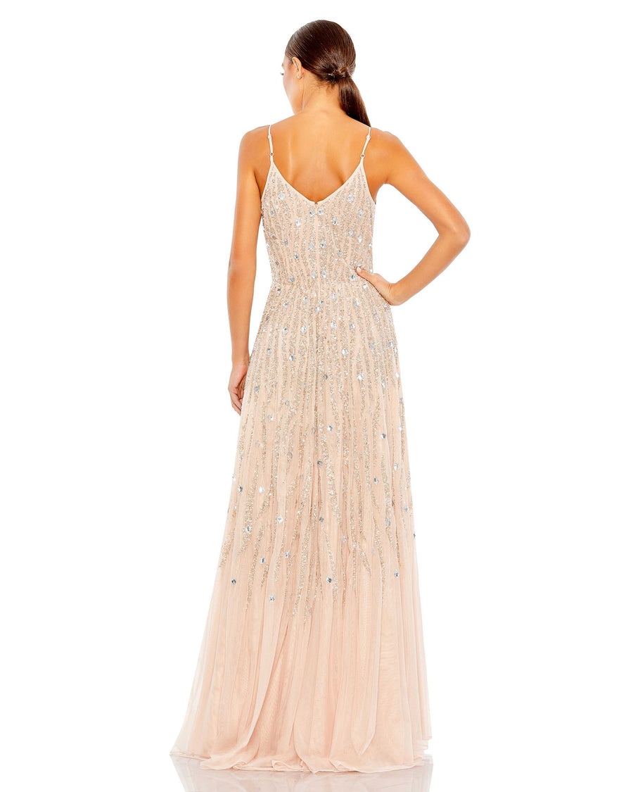 Mac Duggal Prom Spaghetti Strap Long Dress 93566 - The Dress Outlet