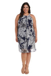 R&M Richards 9359W Short Plus Size Chiffon Dress
