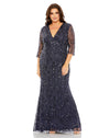 Plus Size Dresses Long Sequin Plus Size Formal Dress Midnight
