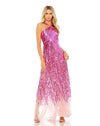 Prom Dresses Long Sequin Halter Formal Prom Dress Hot Pink