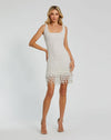 Cocktail Dresses Short Homecoming Beaded Mini Cocktail Dress Ivory