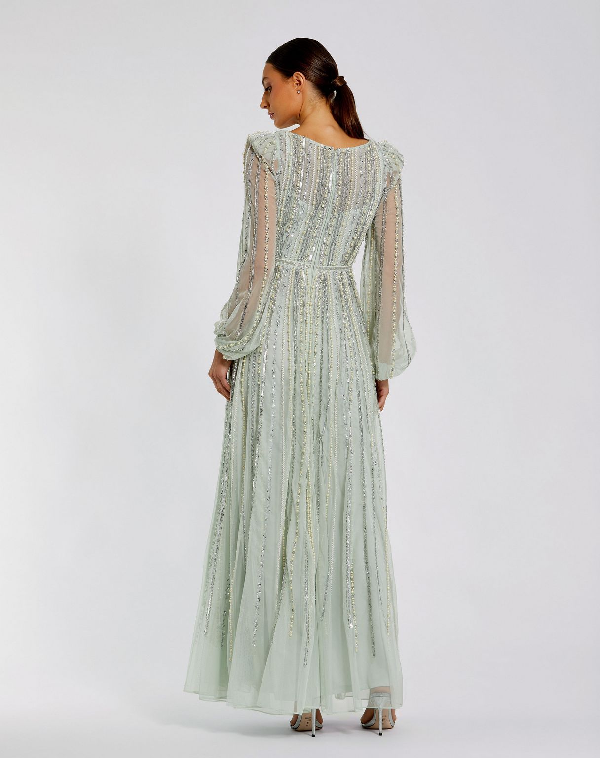 Formal Dresses Long Formal Beaded Evening Dress Mint