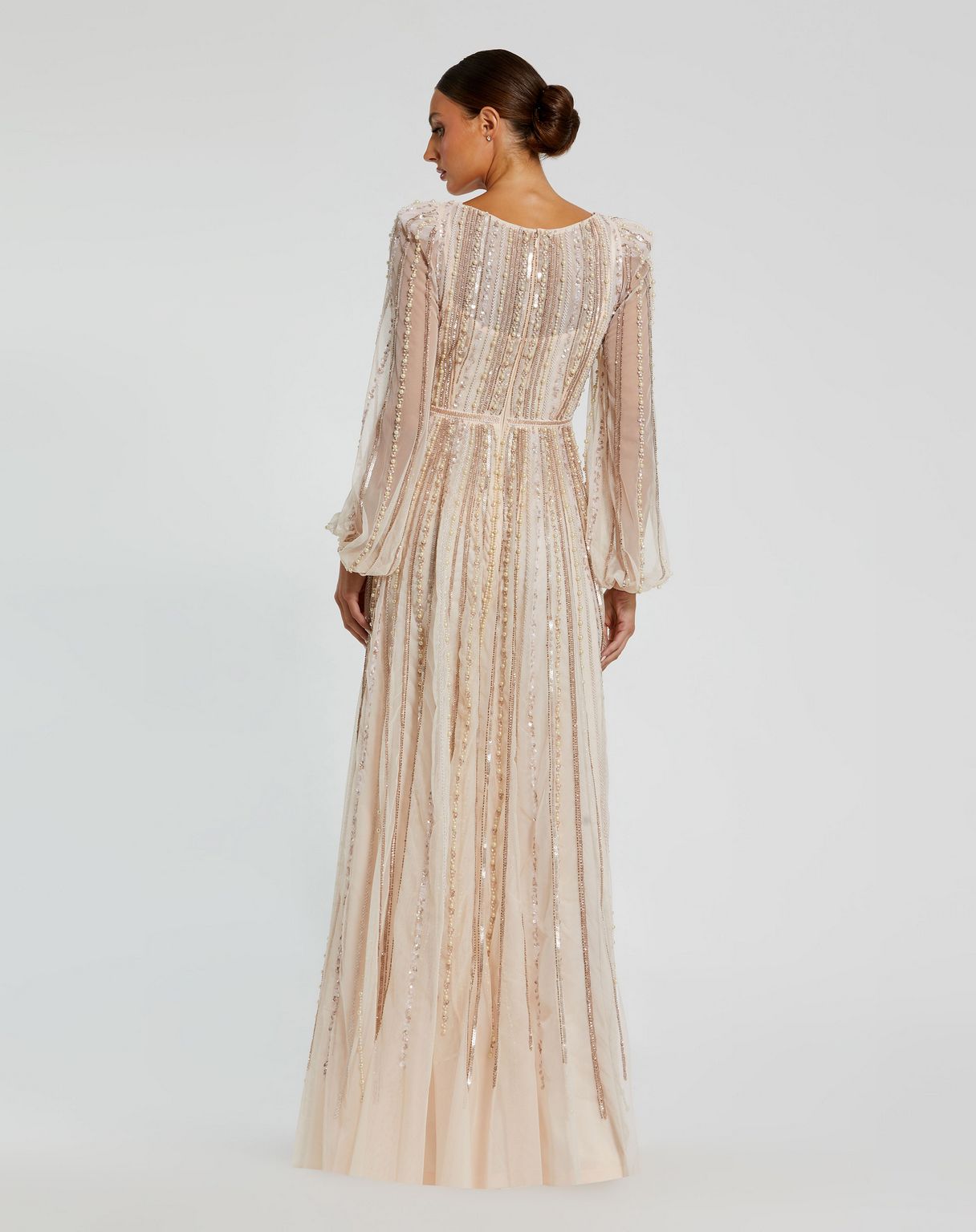 Formal Dresses Long Formal Beaded Evening Dress Peach