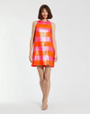 Cocktail Dresses Short Sequin Stripped Cocktail Mini Dress Hot Pink Multi