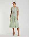 Cocktail Dresses Tea Length Lace Midi Cocktail Dress Seafoam