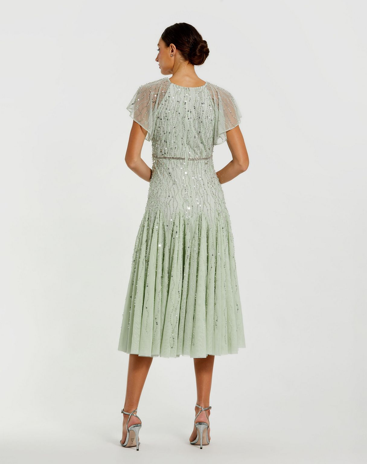 Cocktail Dresses Tea Length Lace Midi Cocktail Dress Seafoam