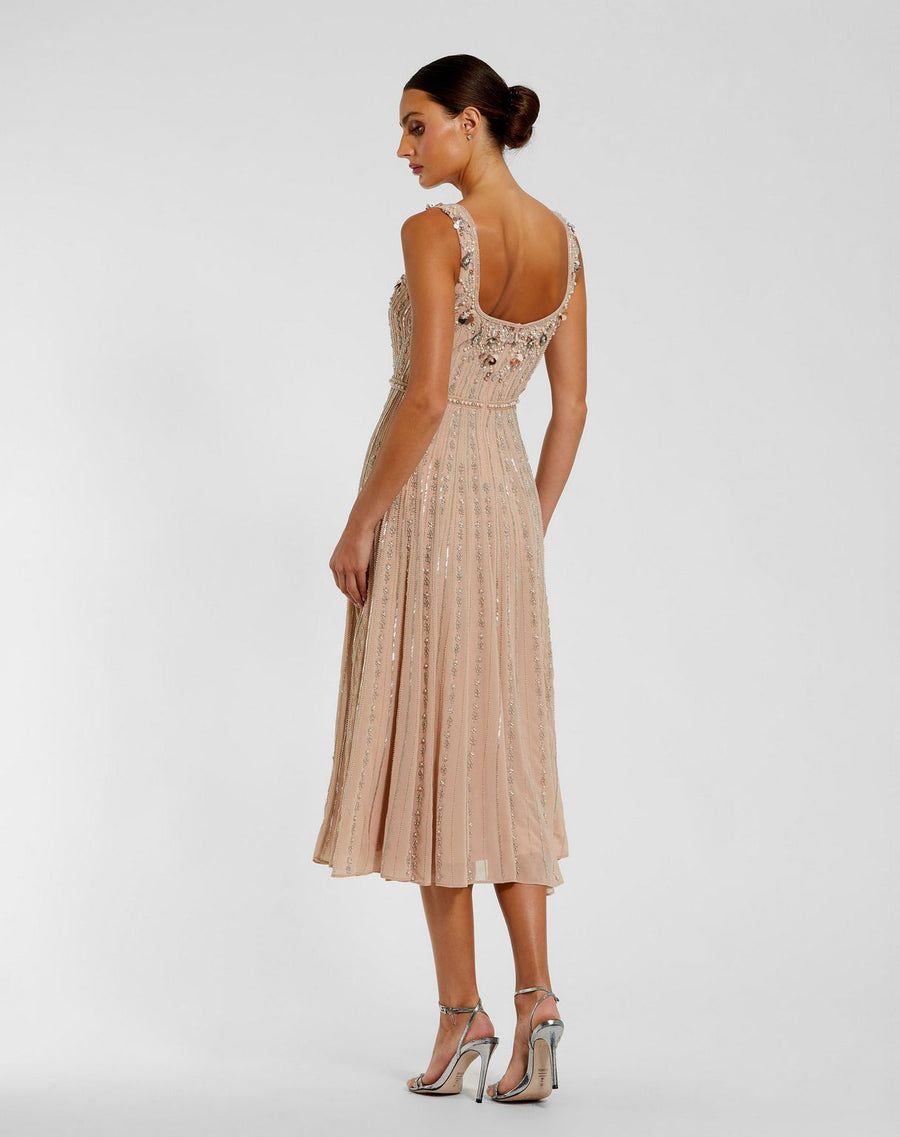 Cocktail Dresses Short Cocktail Tea Length Midi Dress Rose