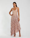 Cocktail Dresses Cocktail High Low Midi Length Dress Antique Rose