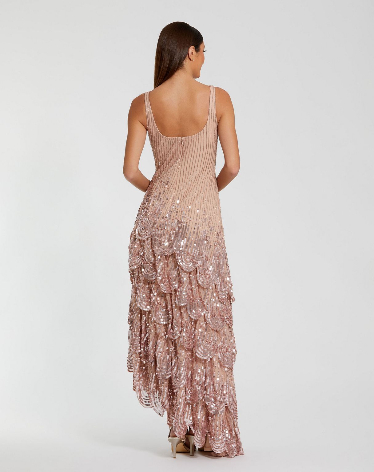 Cocktail Dresses Cocktail High Low Midi Length Dress Antique Rose