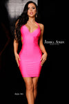 Cocktail Dresses Short Fitted Cocktail Homecoming Mini Dress Neon Pink