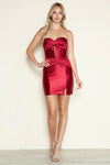 Cocktail Dresses Fitted Homecoming Short Prom Corset Dress Red