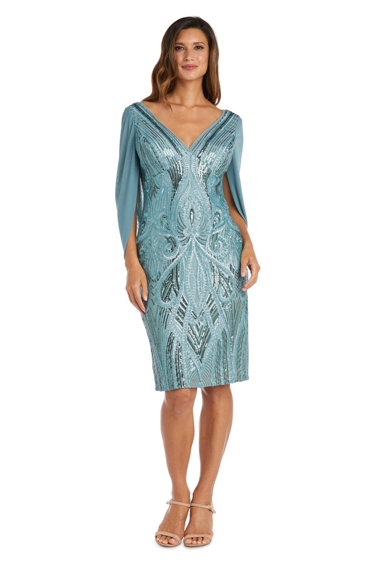 Cocktail Dresses Short Sequin A Line Cocktail Dress Seafoam