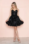 Cocktail Dresses Prom A Line Homecoming Short Corset Cocktail Dress Black