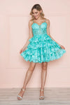Cocktail Dresses Prom A Line Homecoming Short Corset Cocktail Dress Light Green