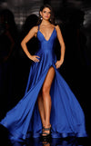 Prom Dresses A Line Long Formal Slit Pocket Prom Dress Royal