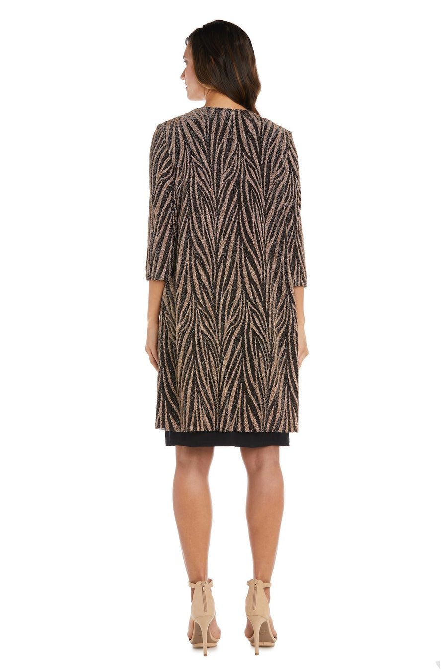 Mother of the Bride Dresses Two Piece Short Jacket Dress Black/Bronze