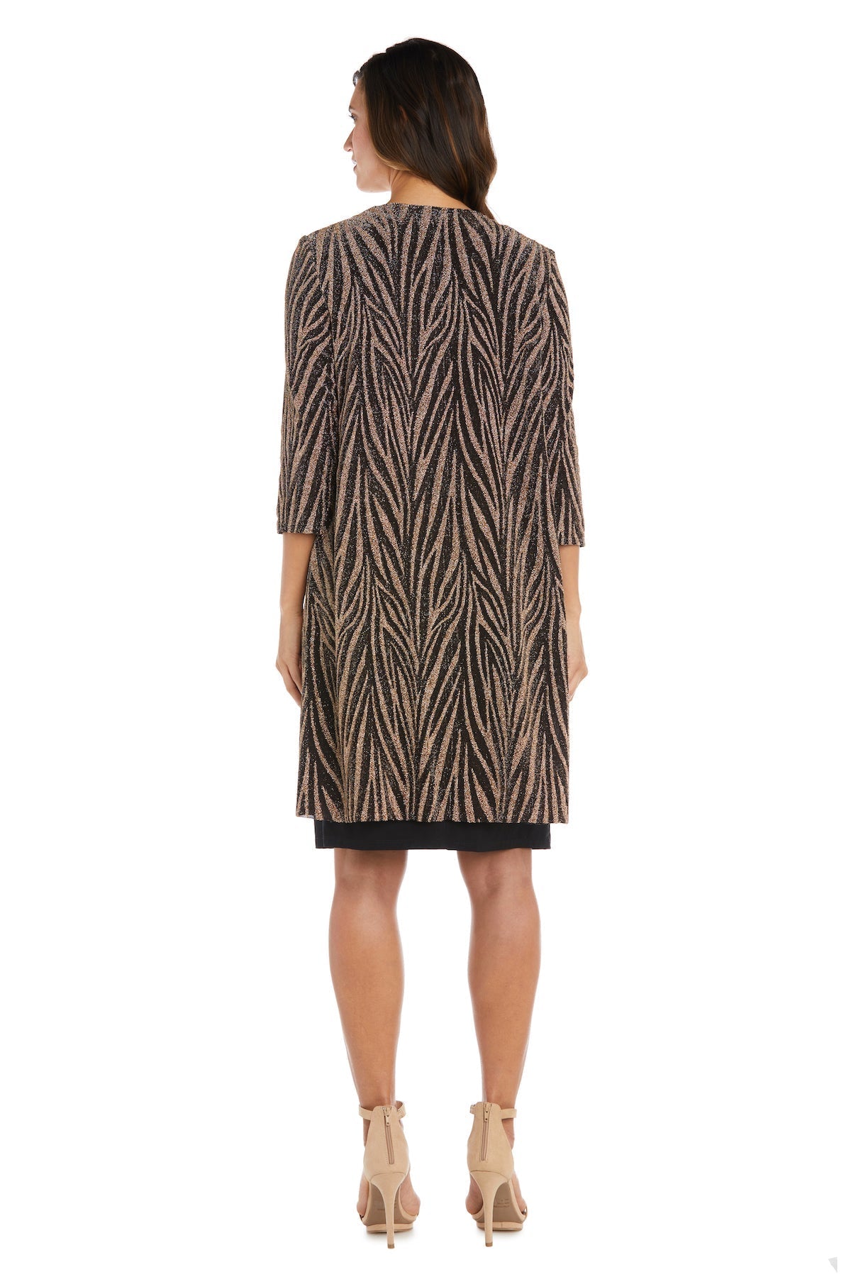 Mother of the Bride Dresses Two Piece Short Jacket Dress Black/Bronze