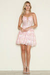 Cocktail Dresses Homecoming Short Applique A Line Tiered Cocktail Dress Blush