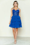 Cocktail Dresses Homecoming Prom Short A Line Tiered Cocktail Dress Royal