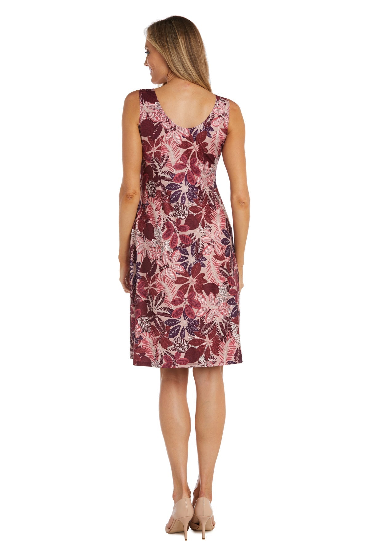 Formal Dresses Floral Print Short Formal Dress Burgundy