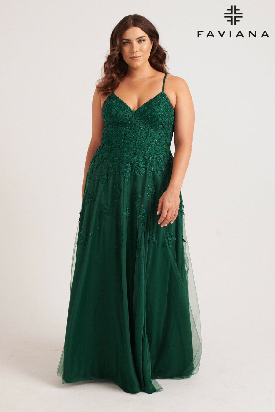 Prom Dresses Long A Line Formal Lace Prom Plus Size Dress Forest Green